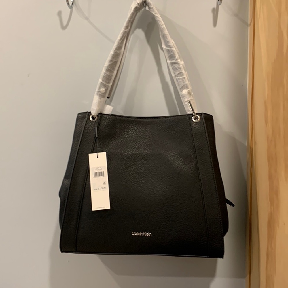 Calvin Klein Reyna Novelty Large Triple Compartment Shoulder Bag NWT